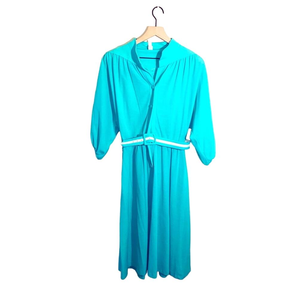 VNTG 80s mint green dress size 16
